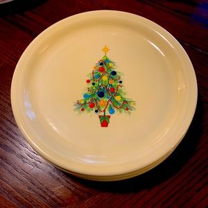 Fiesta ware 9 in Christmas plates